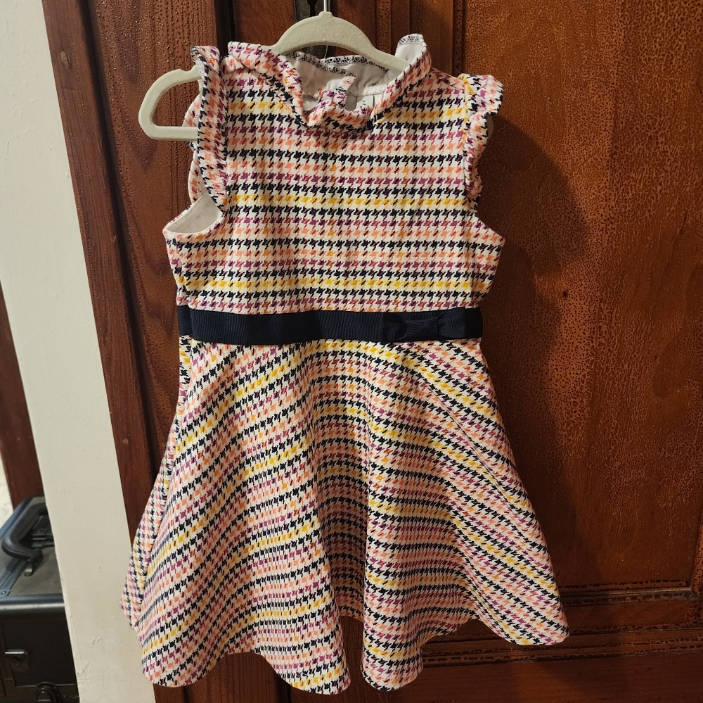 JANIE & JACK | Ponte Houndstooth Ruffle Dress